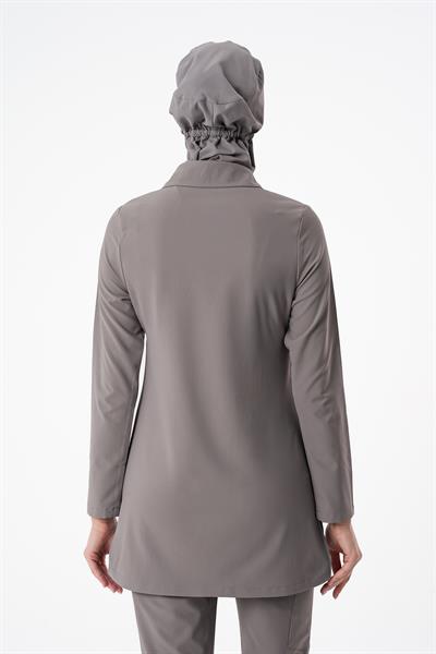 Premium LİLLİA Cerrahi Tesettür Üst - Gri