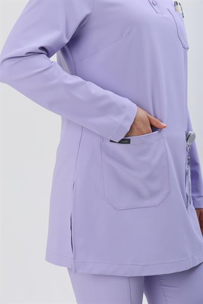 Premium LİLLİA Cerrahi Tesettür Üst - Lila