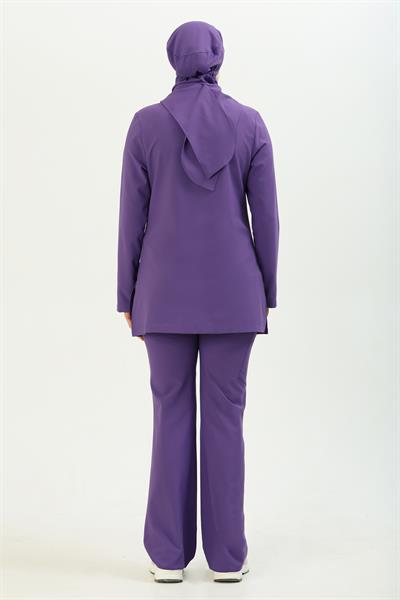 Premium LİLLİA Cerrahi Tesettür Üst - Mor