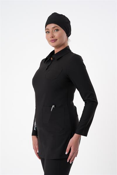 Premium LİLLİA Cerrahi Tesettür Üst - Siyah