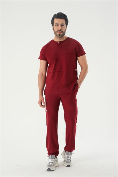 Premium LUCAS Cerrahi Pantolon - Bordo