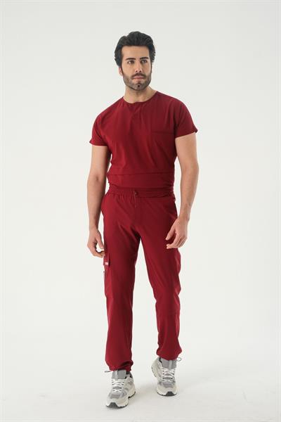 Premium LUCAS Cerrahi Pantolon - Bordo