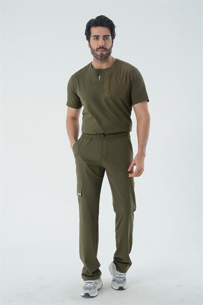 Premium LUCAS TWO Cerrahi Pantolon - Haki Yeşil