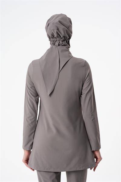 Premium LULU Cerrahi Tesettür Üst - Gri