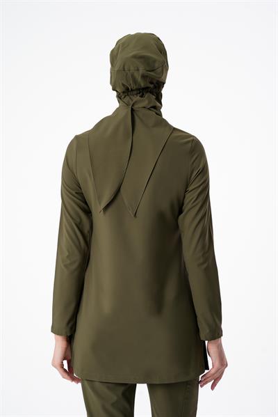 Premium LULU Cerrahi Tesettür Üst - Haki Yeşil