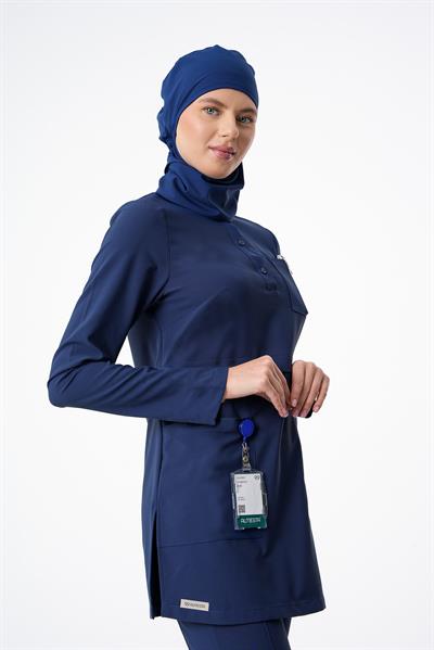 Premium LULU Cerrahi Tesettür Üst - Lacivert