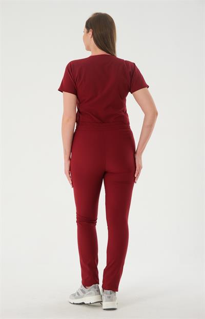 Premium MANDY Cerrahi Pantolon - Bordo