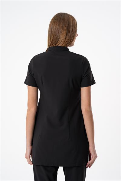 Premium MELİNA Hamile Cerrahi Üst Kısa Kol - Siyah