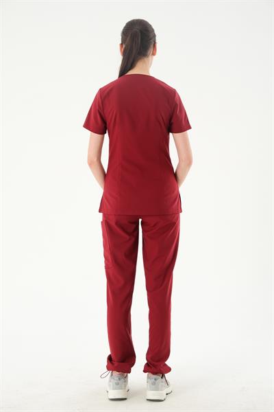 Premium MERRY-BIANCA ONE Kadın Cerrahi Takım - Bordo