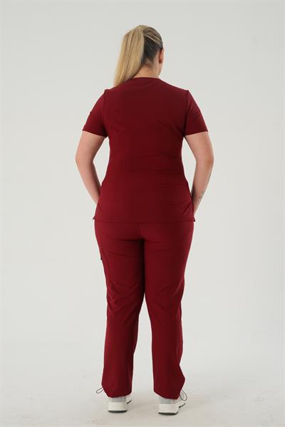 Premium MERRY-BIANCA ONE Kadın Cerrahi Takım - Bordo