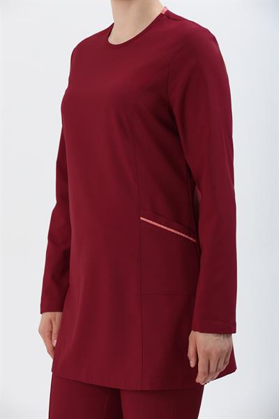 Premium MİRA Cerrahi Tesettür Üst - Bordo