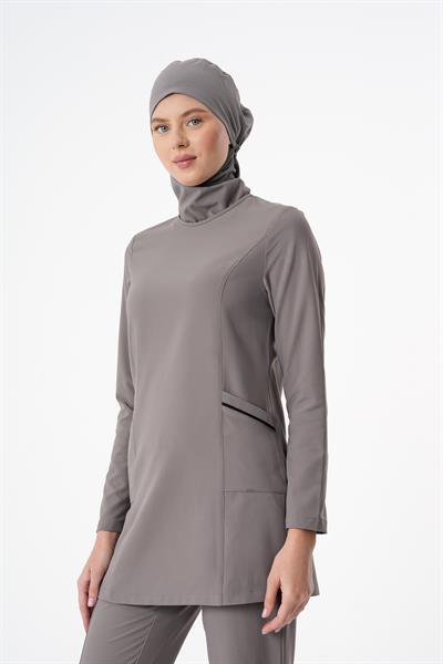 Premium MİRA Cerrahi Tesettür Üst - Gri