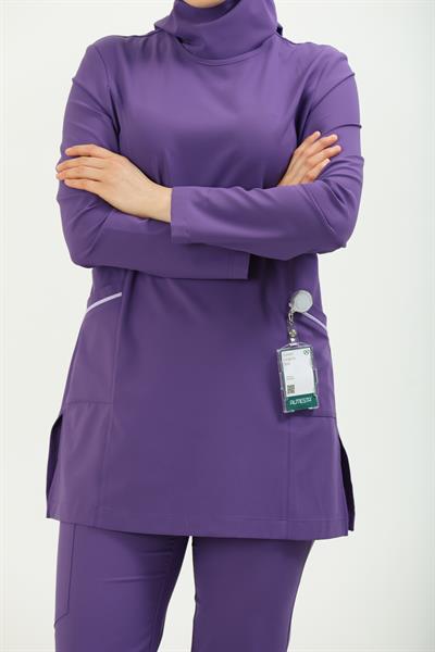 Premium MİRA Cerrahi Tesettür Üst - Mor