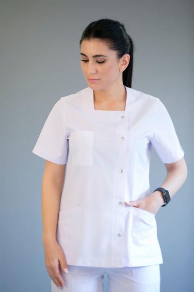 MM992-1020 - Kadın Kare Yaka Kısa Kollu Alpaka Takım
