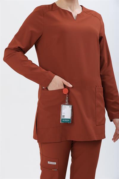 Premium PERLA 926 Cerrahi Tesettür Üst - Kiremit