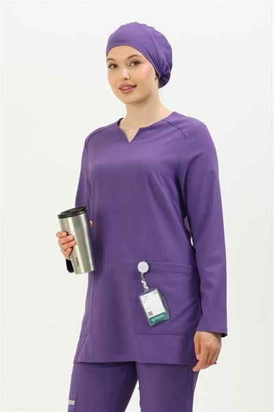 Premium PERLA 926 Cerrahi Tesettür Üst - Mor