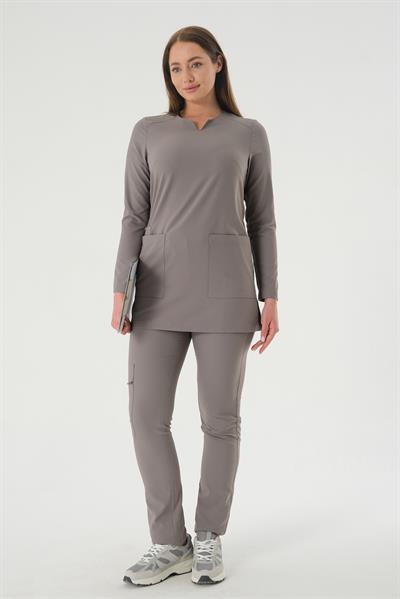 Premium PERLA 926 Cerrahi Tesettür Üst - Gri