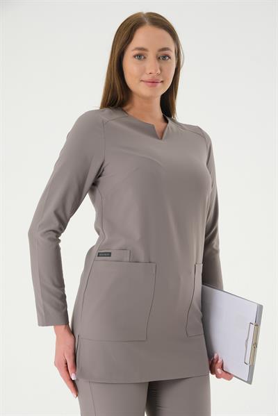 Premium PERLA 926 Cerrahi Tesettür Üst - Gri