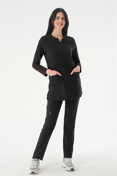 Premium PERLA926U-PERLA926A Kadın Cerrahi Takım - Siyah