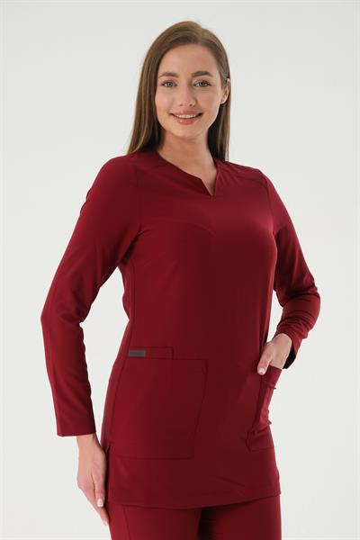 Premium PERLA926U-PERLA926A Kadın Cerrahi Takım - Bordo