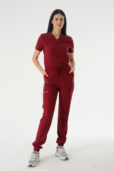 Premium POLAND 935 Cerrahi Pantolon - Bordo