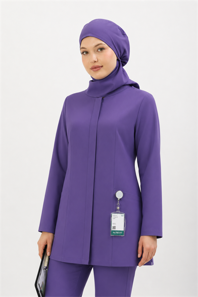 Premium ZAYAH Cerrahi Tesettür Üst - Mor