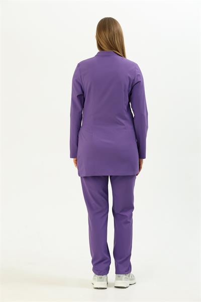 Premium PUCCA Hamile Cerrahi Üst Uzun Kol - Mor