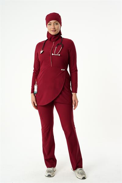 Premium SENNA Cerrahi Tesettür Üst - Bordo