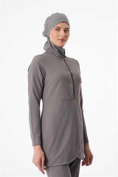 Premium SENNA Cerrahi Tesettür Üst - Gri