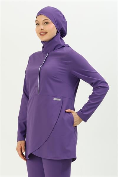 Premium SENNA Cerrahi Tesettür Üst - Mor