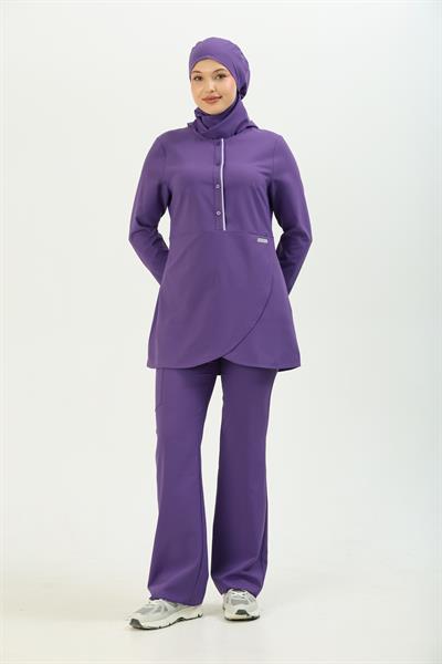 Premium SENNA Cerrahi Tesettür Üst - Mor
