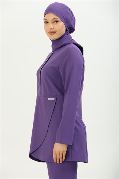 Premium SENNA Cerrahi Tesettür Üst - Mor
