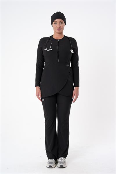 Premium SENNA Cerrahi Tesettür Üst - Siyah