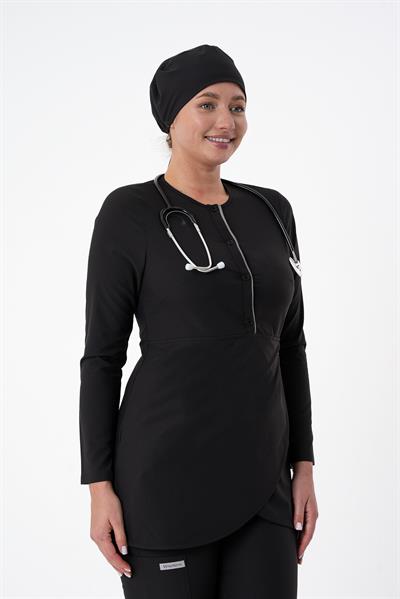 Premium SENNA Cerrahi Tesettür Üst - Siyah