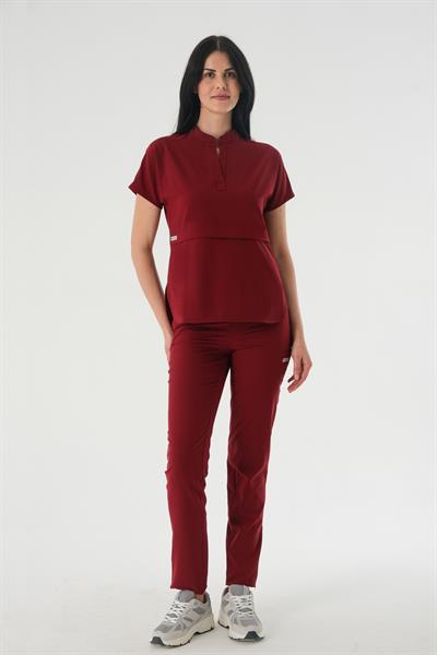 Premium STELLA3 Cerrahi Üst - Bordo