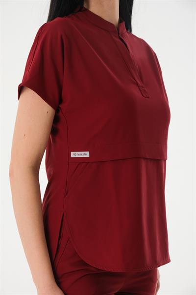 Premium STELLA3 Cerrahi Üst - Bordo