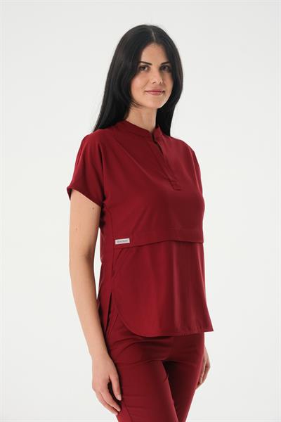 Premium STELLA3 Cerrahi Üst - Bordo