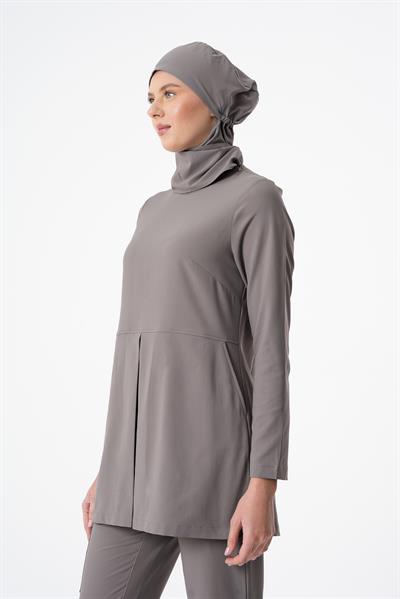 Premium WİND Cerrahi Tesettür Üst - Gri