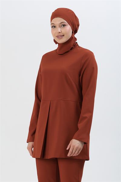 Premium WİND Cerrahi Tesettür Üst - Kiremit