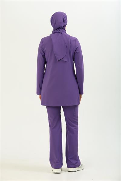 Premium WİND Cerrahi Tesettür Üst - Mor