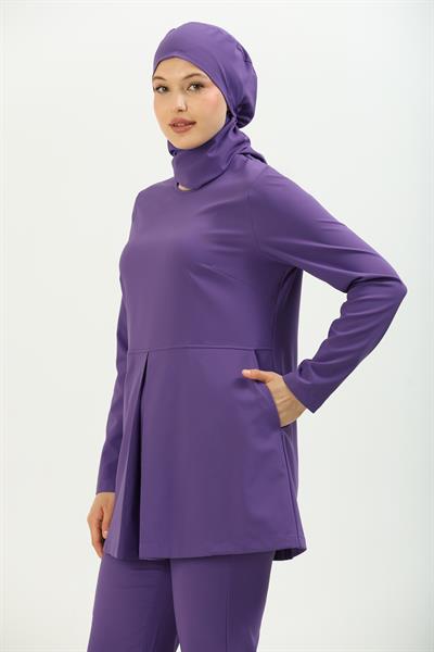 Premium WİND Cerrahi Tesettür Üst - Mor