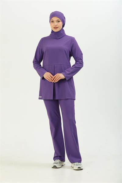 Premium WİND Cerrahi Tesettür Üst - Mor