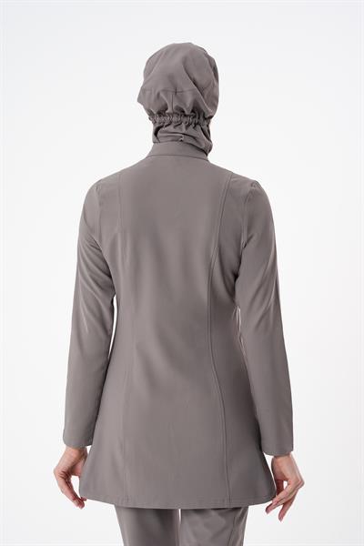 Premium ZAYAH Cerrahi Tesettür Üst - Gri