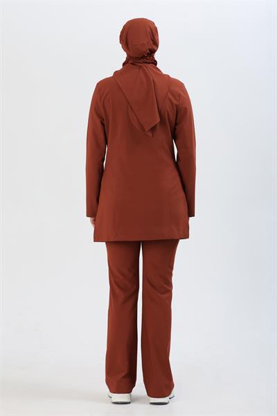 Premium ZAYAH Cerrahi Tesettür Üst - Kiremit