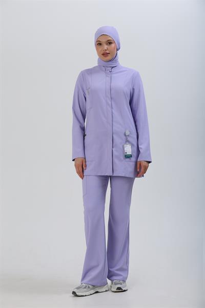 Premium ZAYAH Cerrahi Tesettür Üst - Lila