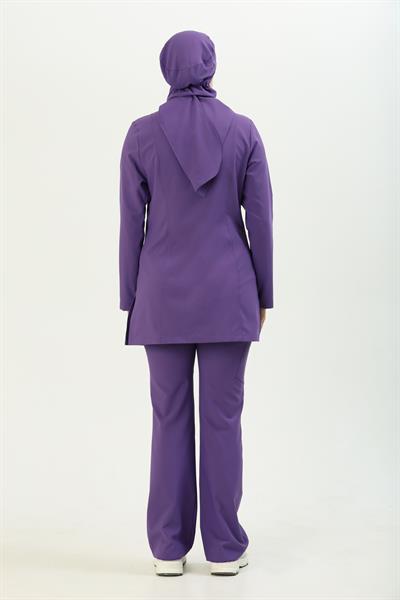 Premium ZAYAH Cerrahi Tesettür Üst - Mor