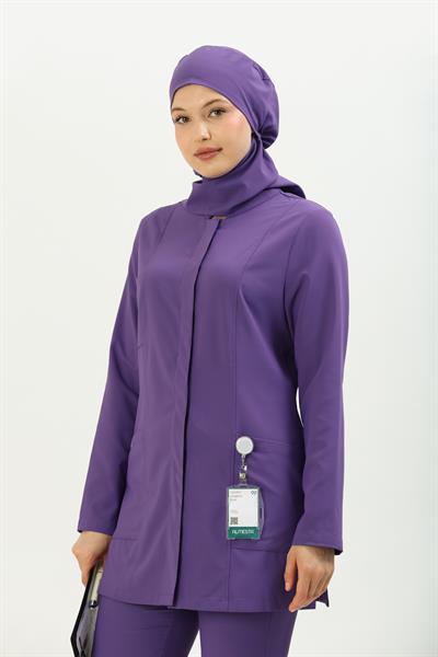 Premium ZAYAH Cerrahi Tesettür Üst - Mor