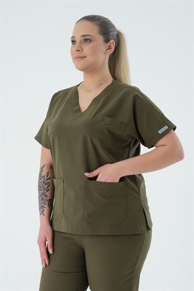 Premium ZÜRİH24 Cerrahi Üst - Haki Yeşil