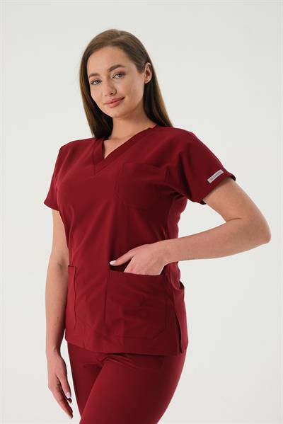 Premium ZURIH24-MANDY Kadın Cerrahi Takım - Bordo