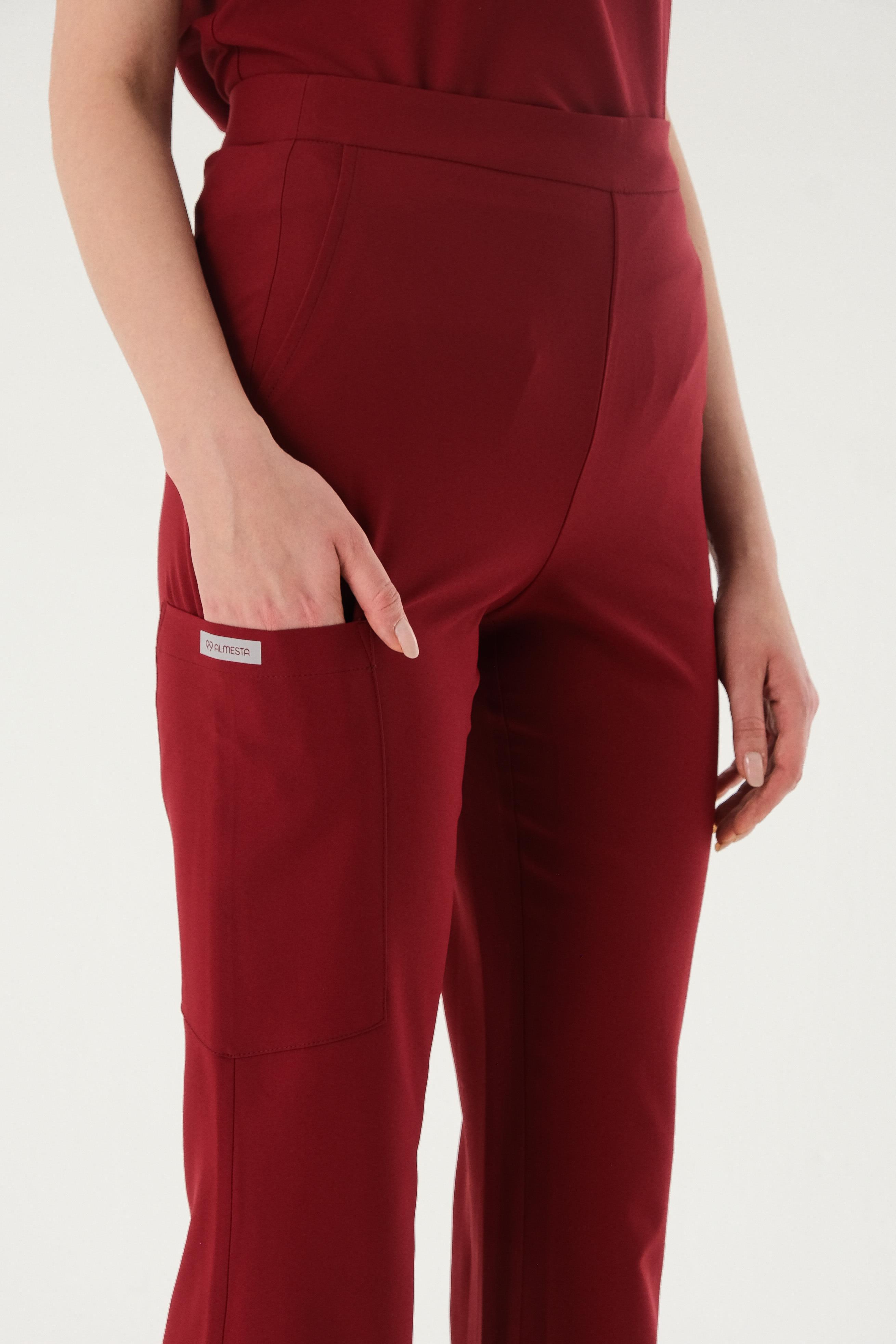 AGNES Cerrahi Pantolon - Bordo
